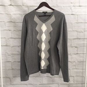 Alfani argyle grey sweater